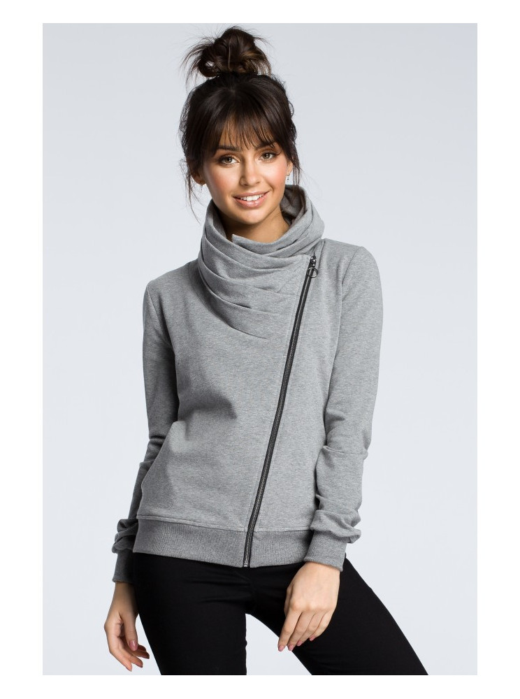 B071 Užtrauktuku užsegamas džemperis - pilka