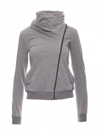 B071 Užtrauktuku užsegamas džemperis - pilka