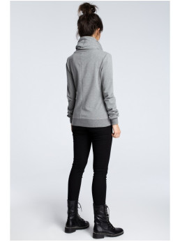B071 Užtrauktuku užsegamas džemperis - pilka