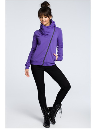 B071 Džemperis su užtrauktuku - violetinė