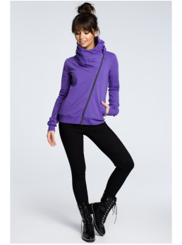 B071 Džemperis su užtrauktuku - violetinė