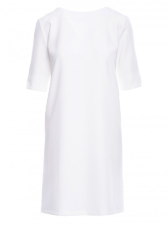 S113 Minimalistinė suknelė atvira nugara - nebalinta