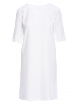 S113 Minimalistinė suknelė atvira nugara - nebalinta