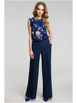 M378 Plačios kelnės - tamsiai mėlyna