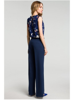 M378 Plačios kelnės - tamsiai mėlyna