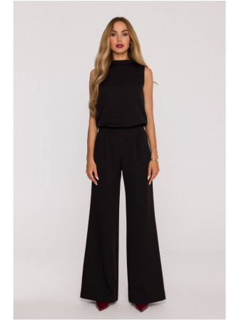 M382 Kombinezonas atvira nugara - juoda