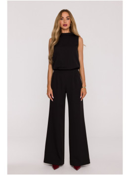 M382 Kombinezonas atvira nugara - juoda