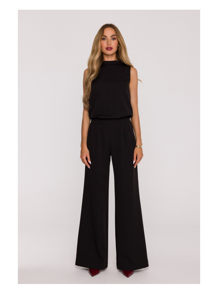 M382 Kombinezonas atvira nugara - juoda