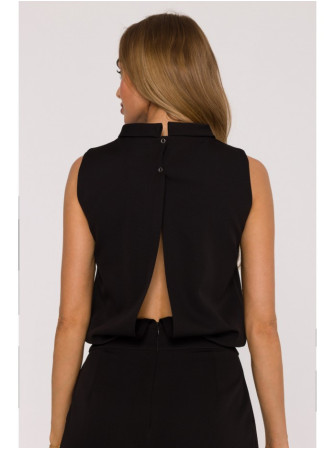 M382 Kombinezonas atvira nugara - juoda