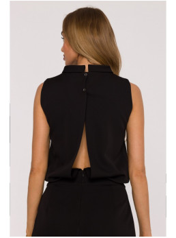 M382 Kombinezonas atvira nugara - juoda