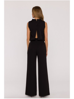 M382 Kombinezonas atvira nugara - juoda