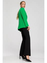 M701 Single button blazer with asymmetrical pockets - green