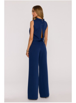 M382 Kombinezonas atvira nugara - tamsiai mėlyna