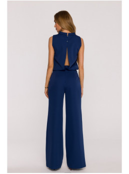 M382 Kombinezonas atvira nugara - tamsiai mėlyna