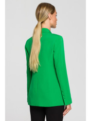 M701 Single button blazer with asymmetrical pockets - green