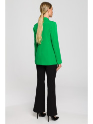 M701 Single button blazer with asymmetrical pockets - green
