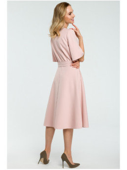 M396 Pudros spalvos suknelė - pudros