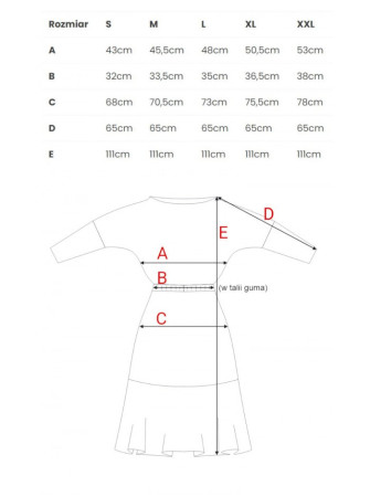 B087 Raštuota midi suknelė - raudona