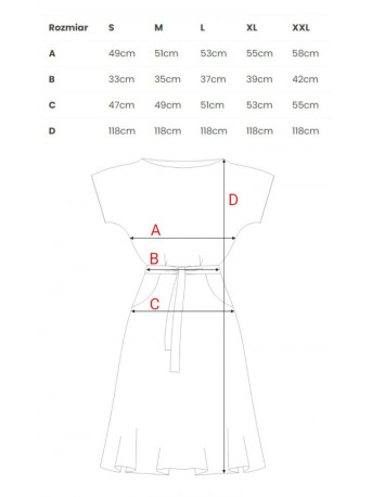 B067 Flared dress - red