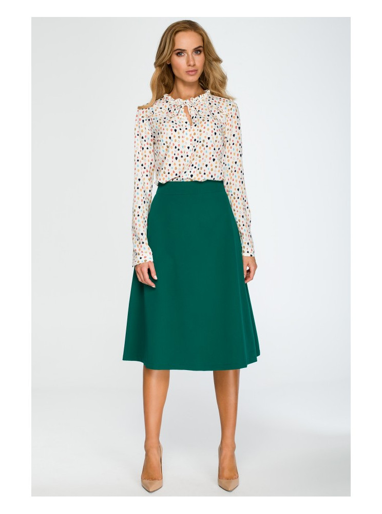 S133 A silueto midi sijonas - žalia