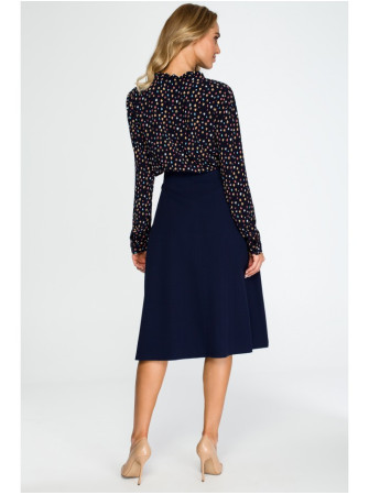 S133 A silueto midi sijonas - tamsiai mėlyna