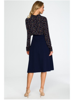 S133 A silueto midi sijonas - tamsiai mėlyna