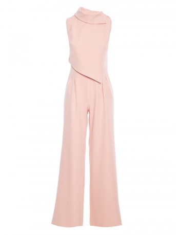 M702 Sleeveless jumpsuit with double layer top - powder