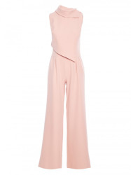 M702 Sleeveless jumpsuit with double layer top - powder