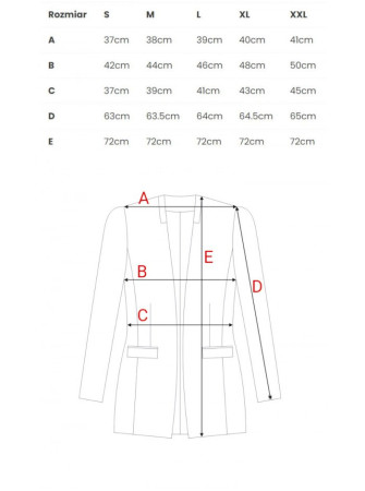 B102 Medvilnės mišinio atviras švarkas - karališka mėlyna