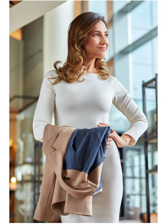 S154 Švarkas su viena saga - smėlio