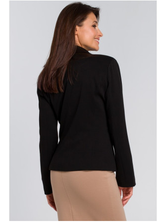 S154 Vienos sagos švarkas - juoda