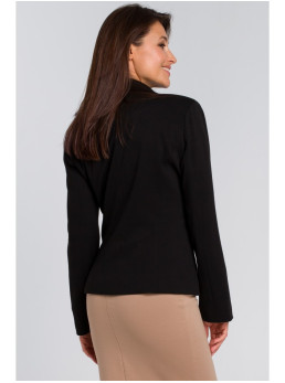 S154 Vienos sagos švarkas - juoda