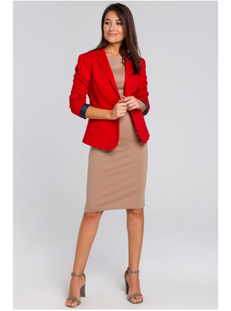 S154 Vieno sagos švarkas - raudona