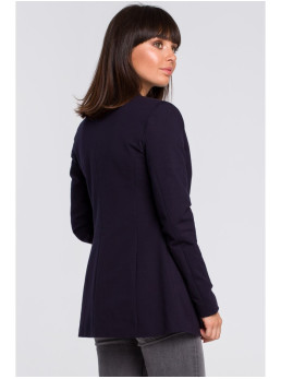 B102 Medvilnės mišinio atviras švarkas - tamsiai mėlyna