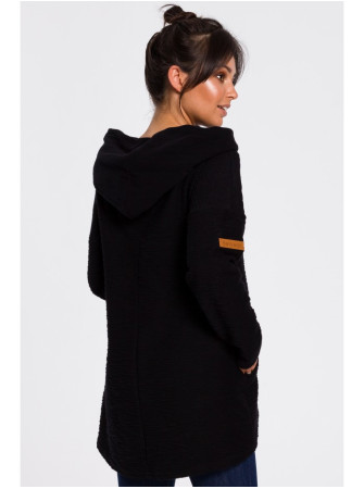 B131 Palaidinė aukštu kaklu - juoda