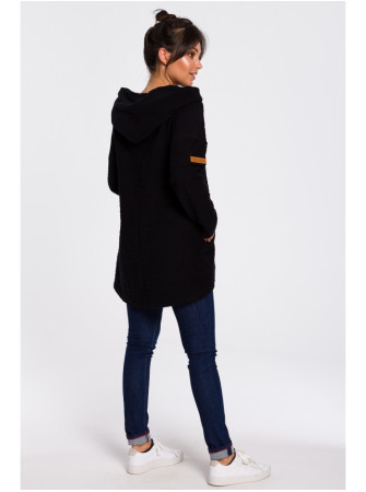 B131 Palaidinė aukštu kaklu - juoda