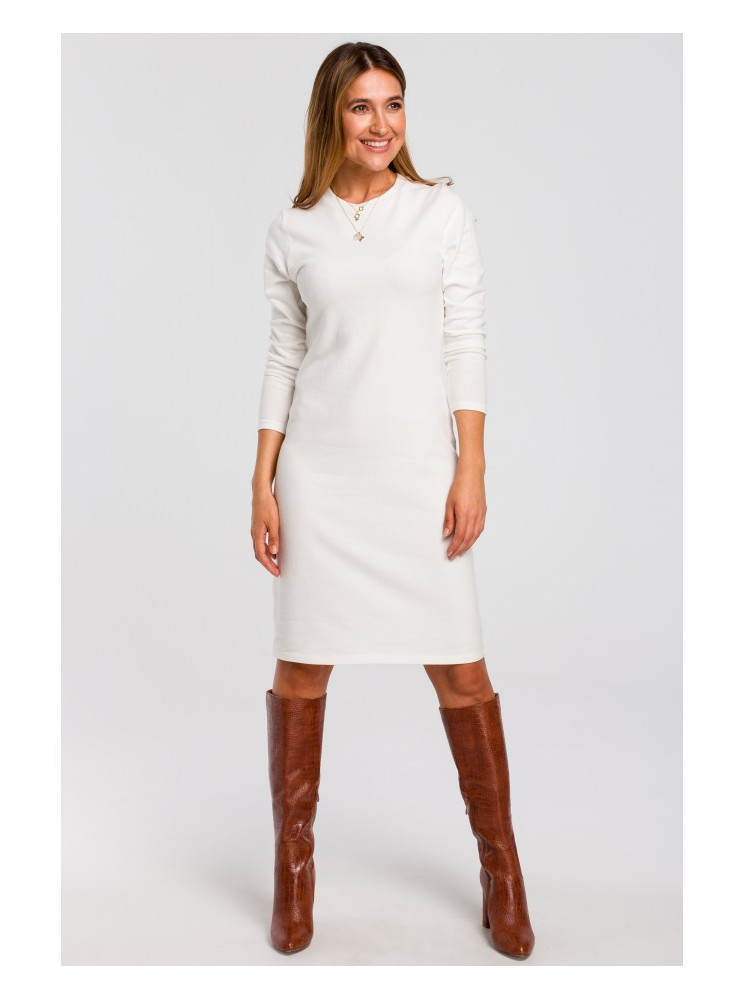 S178 Ilga megzta suknelė - nebalinta