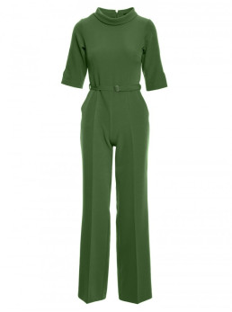 M463 Žalias kombinezonas su paaukštintu kaklu - žalia