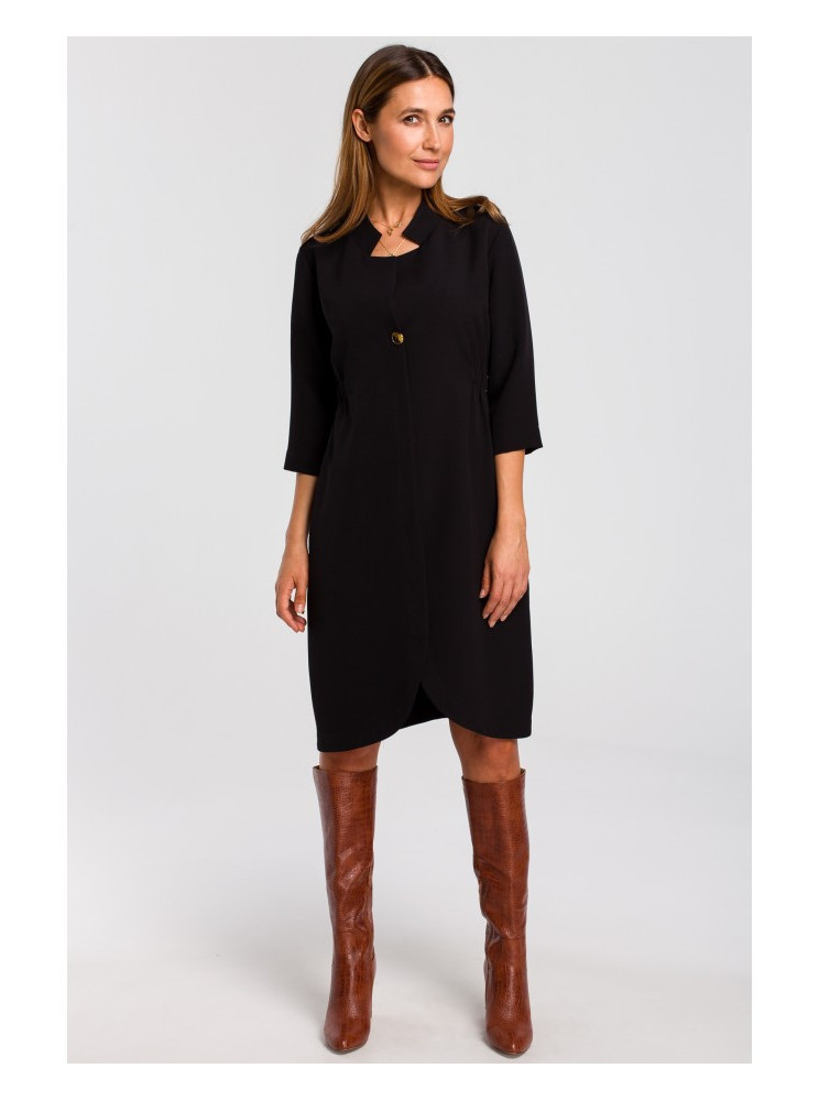 S189 Švarkelis-suknelė - juoda