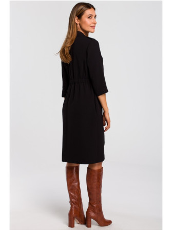S189 Švarkelis-suknelė - juoda
