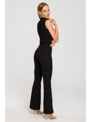 M704 High waisted flared trousers - black
