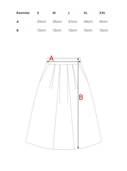 M302 Klėšinis midi sijonas - tamsiai mėlyna