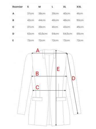 B030 Megztas švarkas be apykaklės - juoda