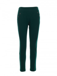 B243 Straight leg trousers leg with eyelets - dark green