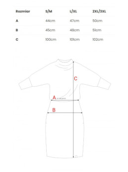 B032 Suknelė kimono rankovėmis - juoda