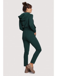 B243 Straight leg trousers leg with eyelets - dark green