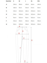 B243 Straight leg trousers leg with eyelets - black