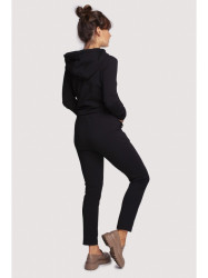 B243 Straight leg trousers leg with eyelets - black