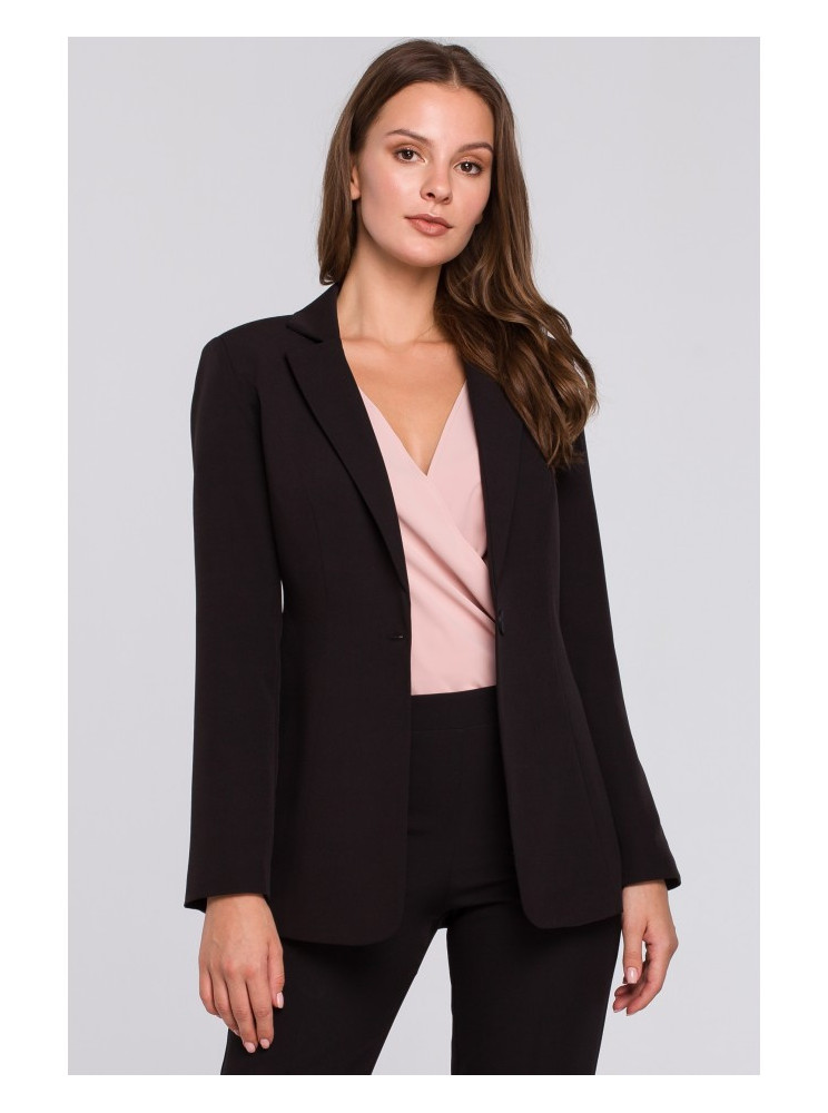 .K036 Vienaeilis švarkas - juoda