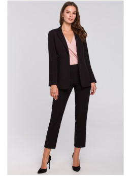 .K036 Vienaeilis švarkas - juoda